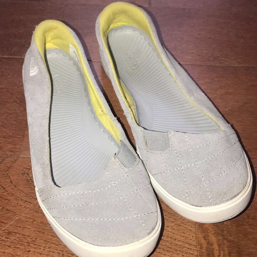 North face gray slip on shoes